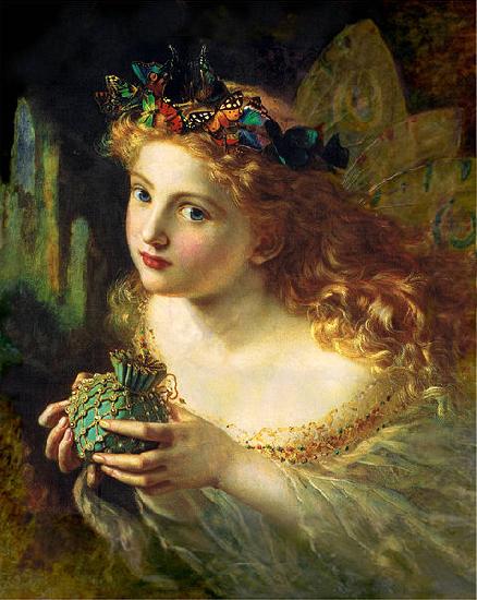 Sophie Gengembre Anderson Take the Fair Face of Woman, and Gently Suspending, With Butterflies, Flowers, and Jewels Attending, Thus Your Fairy is Made of Most Beautiful Things china oil painting image